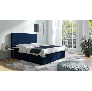 Postel Eka Kontinentální čalouněná postel Malibu - Riviera (90x200 cm) Barva látky Riviera: Královská modrá (81)