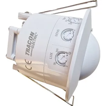 Pohybové čidlo Tracon TMB-061R Mikrovlnný snímač pohybu, zápustný, bílý 230 VAC, 5,8 GHz, 360°, 1-8 m, 10 s-12 min, 3-2000lux (Tracon TMB-061R)