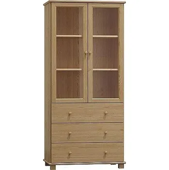 Obývací pokoj ImportWorld Vitrína Daniela - v190 x š80 x h42 cm (Barva dřeva: Borovice)