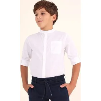 Chlapecká košile chlapecká bílá košile s mao límcem Mayoral 6115-77 velikost 170