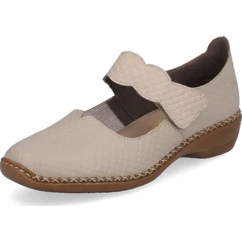 Dámské polobotky DÁMSKÉ POLOBOTKY RIEKER 41398-60 BÉŽOVÁ Barva: BÉŽOVÁ, Velikost: 39