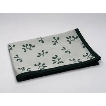 Vánoční napron, prostírky - žakár Sára 754 zelená (lem), Rozměr napron 75 x 75 cm