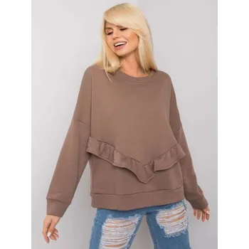 Dámská mikina Dámská mikina s volánky Frose RUE PARIS hnědá