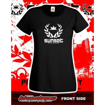 Dámské tričko TEKNOSHOP Sunset tekno tričko s potiskem dámské L modré