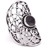 Milujeme Kameny Prsten květ života s ametystem - měděný - stříbrná barva 86979