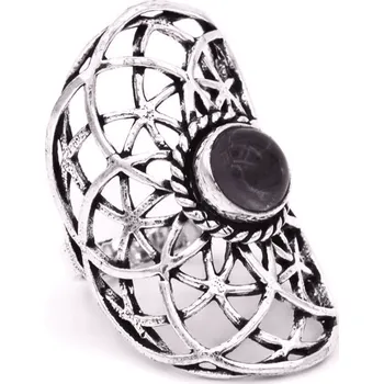 Prsten Milujeme Kameny Prsten květ života s ametystem - měděný - stříbrná barva 86979