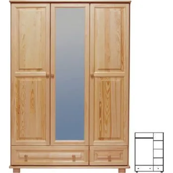 Šatní skříň ImportWorld Šatní skříň z masivu Otakar s120 (Barva dřeva: Borovice)