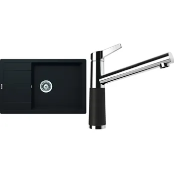 Granitový dřez Set Schock S19-6 (dřez Manhattan D-100LS Onyx + baterie SC-510 Onyx)