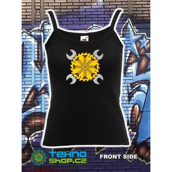 TEKNOSHOP Screw Dream tekno tílko s potiskem dámské XL černé