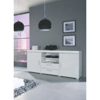 Komoda ImportWorld Komoda Rozmarýn, bílá matná/bílý lesk