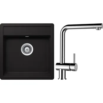 Granitový dřez Set Schock S20-10 (dřez Nemo N-100S Nero + baterie Epos Chrom)