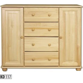 Komoda ImportWorld Komoda Artema masiv v100 x š118 x h47 cm (Barva dřeva: Borovice)