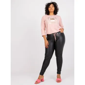 Dámská halenka Dámská halenka s kamínky plus size ROXANNE růžová