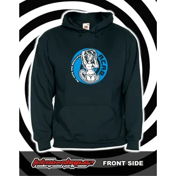 Pánská mikina TEKNOSHOP A.C.A.B. Blue tekno mikina s kapucí s potiskem XXL černá