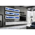 ImportWorld Obývací stěna Zdenko J2, černá matná/bílý lesk