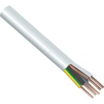 elektrický kabel CYSY 5Gx1 (C) BÍ Kabel H05VV-F 5x1 mm ohebný - bílý