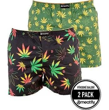 Pánské spodní prádlo Meatfly pánské trenýrky Agostino F - Leafs | Mnohobarevná | Velikost L