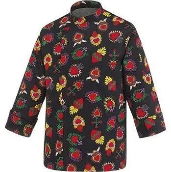 Gastro oděv Kuchařský rondon EGOchef Srdce 100% bavlna - dlouhý rukáv 4XL E-2029139A4XL