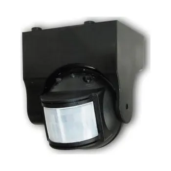 Pohybové čidlo LX38 (1538) Čidlo pohybu, nástěnné, 180°, 6A, dosah 12 m, IP44, černá, Elektrobock