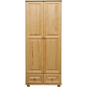 Ložnice ImportWorld Šatní skříň z masivu Bernard věšák (Barva dřeva: Bílá)