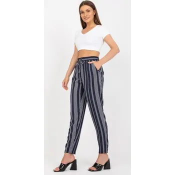 Dámské kalhoty pruhované SUBLEVEL tmavě modré
