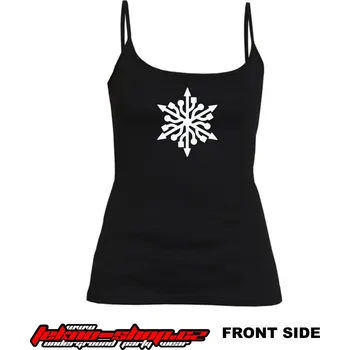 TEKNOSHOP Multi USB tekno tílko s potiskem dámské L černé