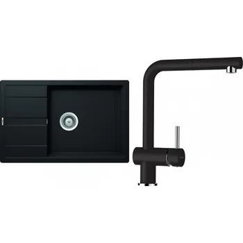 Kuchyňský dřez Set Schock S22-4 (dřez Manhattan D-100LS Nero + baterie Epos.120 Nero)