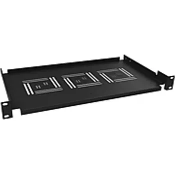 Rozvaděč 80500250 Police 19 palců 1U 250mm ukládací plato, BK úchyt na přední lišty UP-02