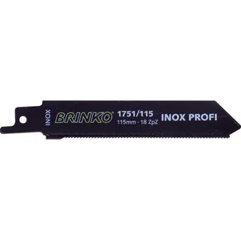 Ruční pilka 1751/115 List pilový do ocasky INOX PROFI 115 mm, 18 zubů, Brinko