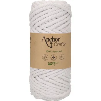 Příze Anchor Crafty fine 1131 Bílá (Příze na macrame Anchor Crafty fine 1131 Weiss)