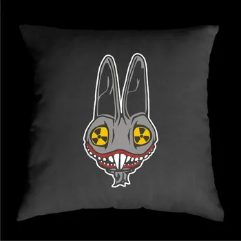 Dekorativní polštářek TEKNOSHOP Toxic Bunny tekno polštářek s potiskem černý