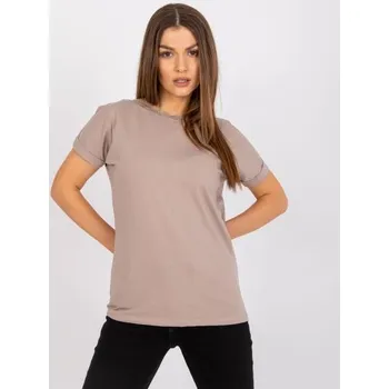 Dámské tričko Dámská halenka s výstřihem na zádech Salma RUE PARIS tmavě béžová