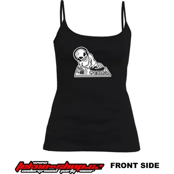 TEKNOSHOP Alien Dj tekno tílko s potiskem dámské M černé