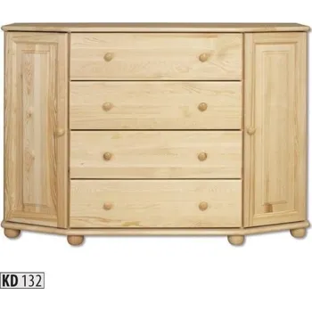 Komoda ImportWorld Komoda Alasdair masiv v100 x š140 x h47 cm (Barva dřeva: Ořech)
