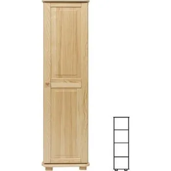 ImportWorld Šatní skříň z masivu Vavřinec police (Barva dřeva: Dub)