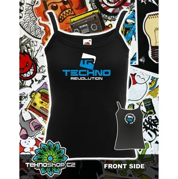TEKNOSHOP Techno Revolution tekno tílko s potiskem dámské L červené