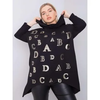 Dámská halenka Dámská halenka s kapucí plus size AINA černá