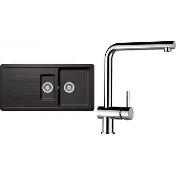 Granitový dřez Set Schock S4-8 (dřez Toledo D-150 Stone + baterie Epos Chrom)