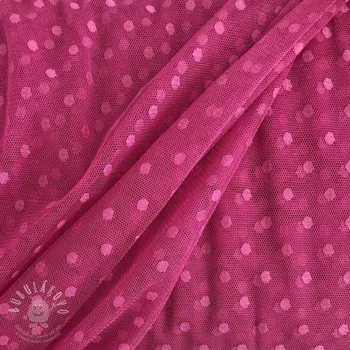 Tyl na TUTU SPOT dark fuchsia