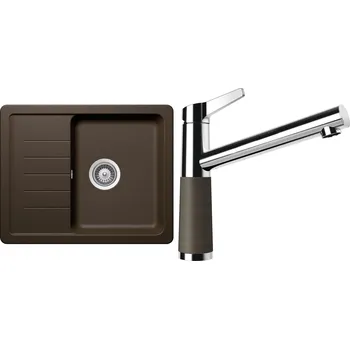 Granitový dřez Set Schock S1-4 (dřez Toledo D-100XS Bronze + baterie SC-510 Bronze)