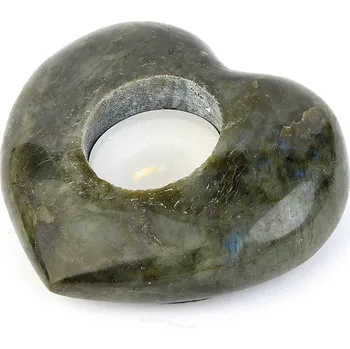 Svícen Svícen labradorit srdce Madagaskar 575g