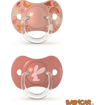 dudlíky SUAVINÉX silikonový dudlík FYZIOLOGICKÝ FOREST 0-6m, 2ks Pudrová