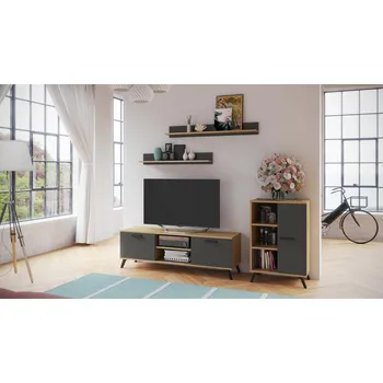 Obývací stěna FALCO Bytová sestava Roky A Grafit