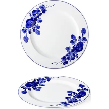 Talíř G.Benedikt 1882, Karlovy Vary Porcelánový mělký talíř Indigo, ruční malba dekor č. 2 - 24 cm