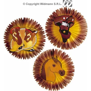 Party dekorace WIDMANN Dekorace Western rozkládací průměr 55 cm, varianta Opasek