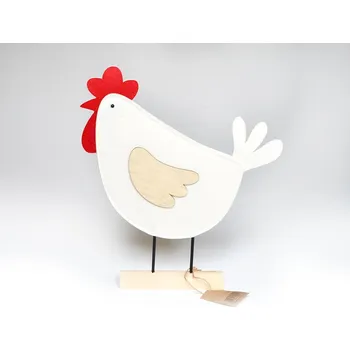 Velikonoční dekorace Slepička Frida, flísová, 33 cm