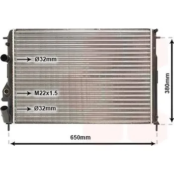 Chladič motoru Chladič, chlazení motoru VAN WEZEL 43002266