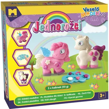 modelína a plastelína Mac Toys Veselá modelína jednorožci 3x 50 g