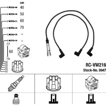 Zapalovací kabel Sada kabelů pro zapalování NGK RC-VW216