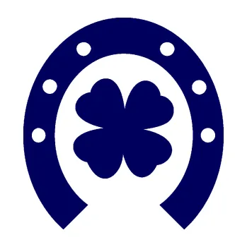 Samolepící dekorace SAMOLEPKA Koňská podkova 003 se čtyřlístkem (23 - tmavě modrá) NA AUTO, NÁLEPKA, FÓLIE, POLEP, TUNING, VLASTNÍ TEXT, TISK, AUTOSAMOLEPKY.cz, POLEPY, OBRÁZEK, LOGO, SAMOLEPKY